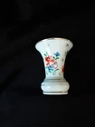 19th Century MARKED Czech Enameled Pink Rose & Floral Opaline Milk Glass Vase