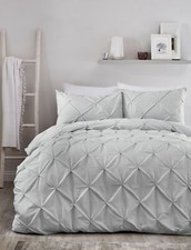 Image of Duvet Cover Bedding Set Lara Diamond Pinch Pleated Pintuck By Serene 6 Colours