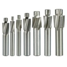 1/5/7PCS M3-M16 HSS Counterbore End Mill 4Flute Pilot Slotting Tool for Milling