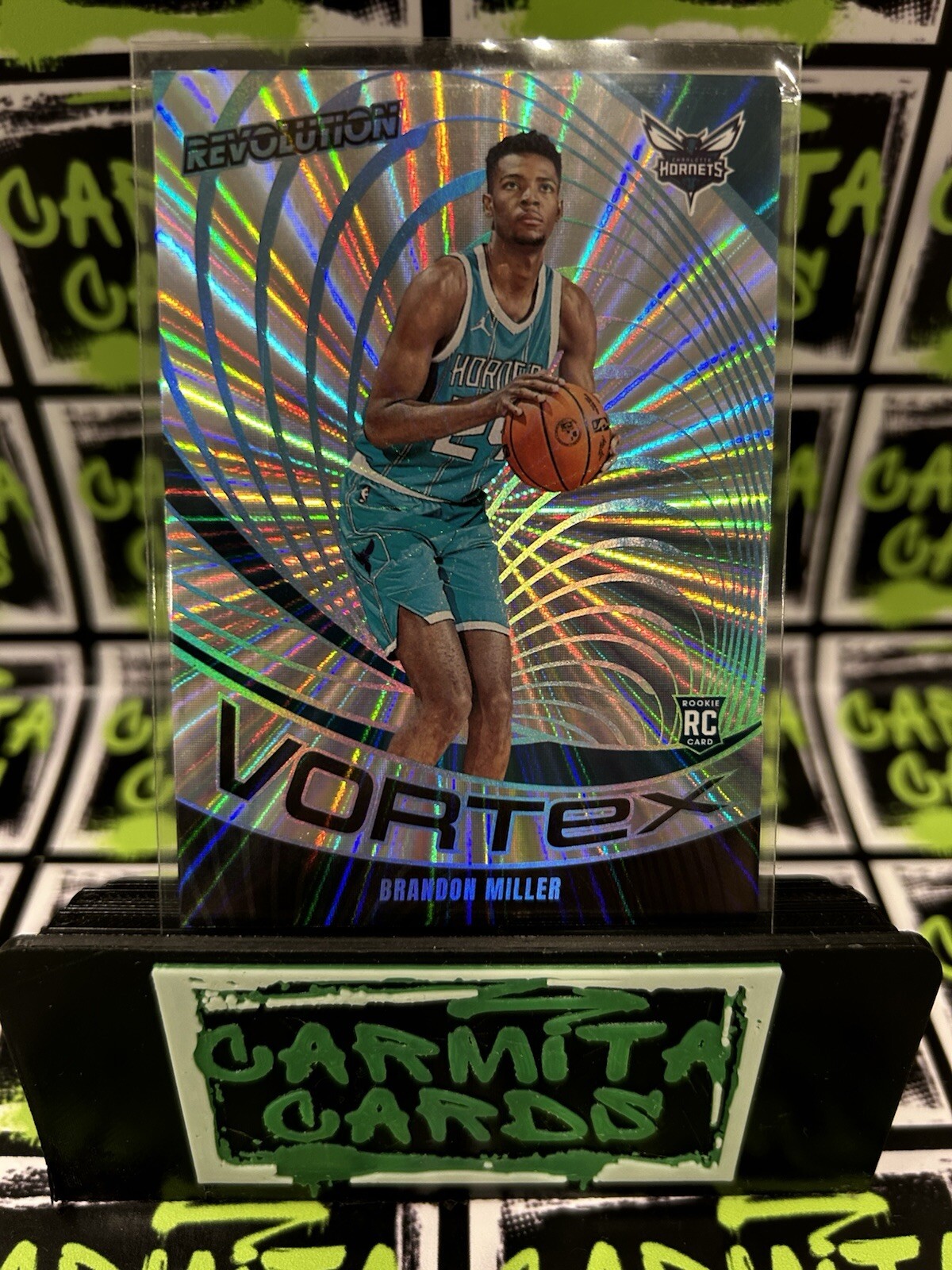 2023-24 Panini Revolution Brandon Miller #3 Vortex Sunburst Rookie RC /75