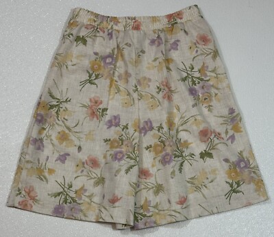 Vintage Vera Neumann Lady Bug Logo Size 12 Multi Color Floral Woolite Shorts NWT
