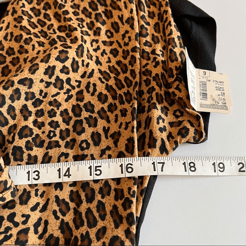 Vintage Gantos Black Leopard Print Wide Leg Pant Jumpsuit Women’s Size 6 - Picture 9 of 16