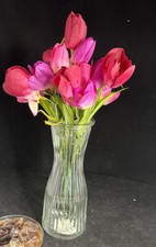 Artificial Flowers Silk Tulips Bouquet Easter Floral, Spring, Pink Purple