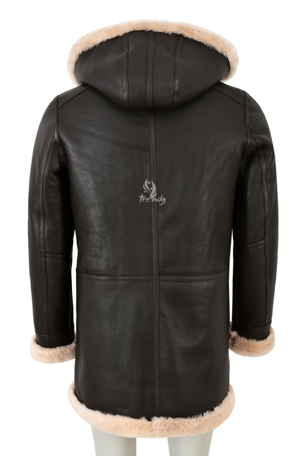 ALTRA Cappotto borsone da uomo pelle di pecora cappuccio in pelliccia 100% pelliccia shearling naturale cappotto con cappuccio lungo