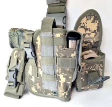 Tactical Drop Leg Thigh Gun Pistol Holster Color Glock Sig H&K S&W (Digital ACU)