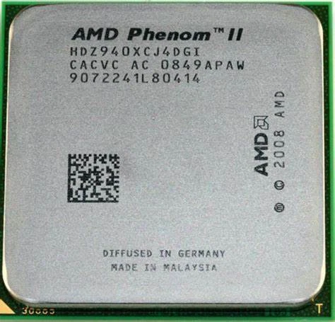 AMD Phenom II X4 940 CPU Quad Core 3.0 GHz 6M 125W 4 T Socket AM2