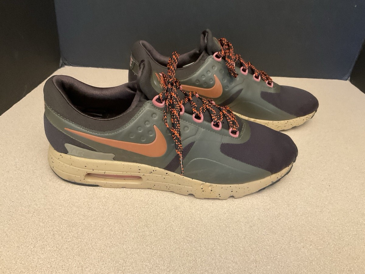 New! Mens Nike Air Max Zero Velvet Brown/Dusty Peach Running Shoes 