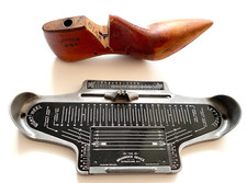 1950s Bannock shoe Sizer Foot Measurement Mid Century Wooden Foot Form 1910