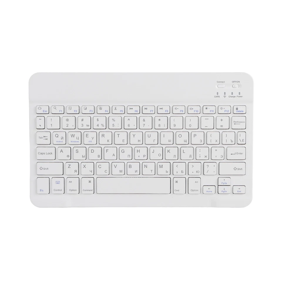 (10 Inch Russian) USB Keyboard White Multi-Lingual Wireless - Image 2 of 4