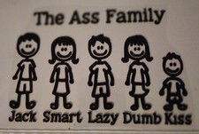 Funny Ass Family Decal Funny Ass Family Decal