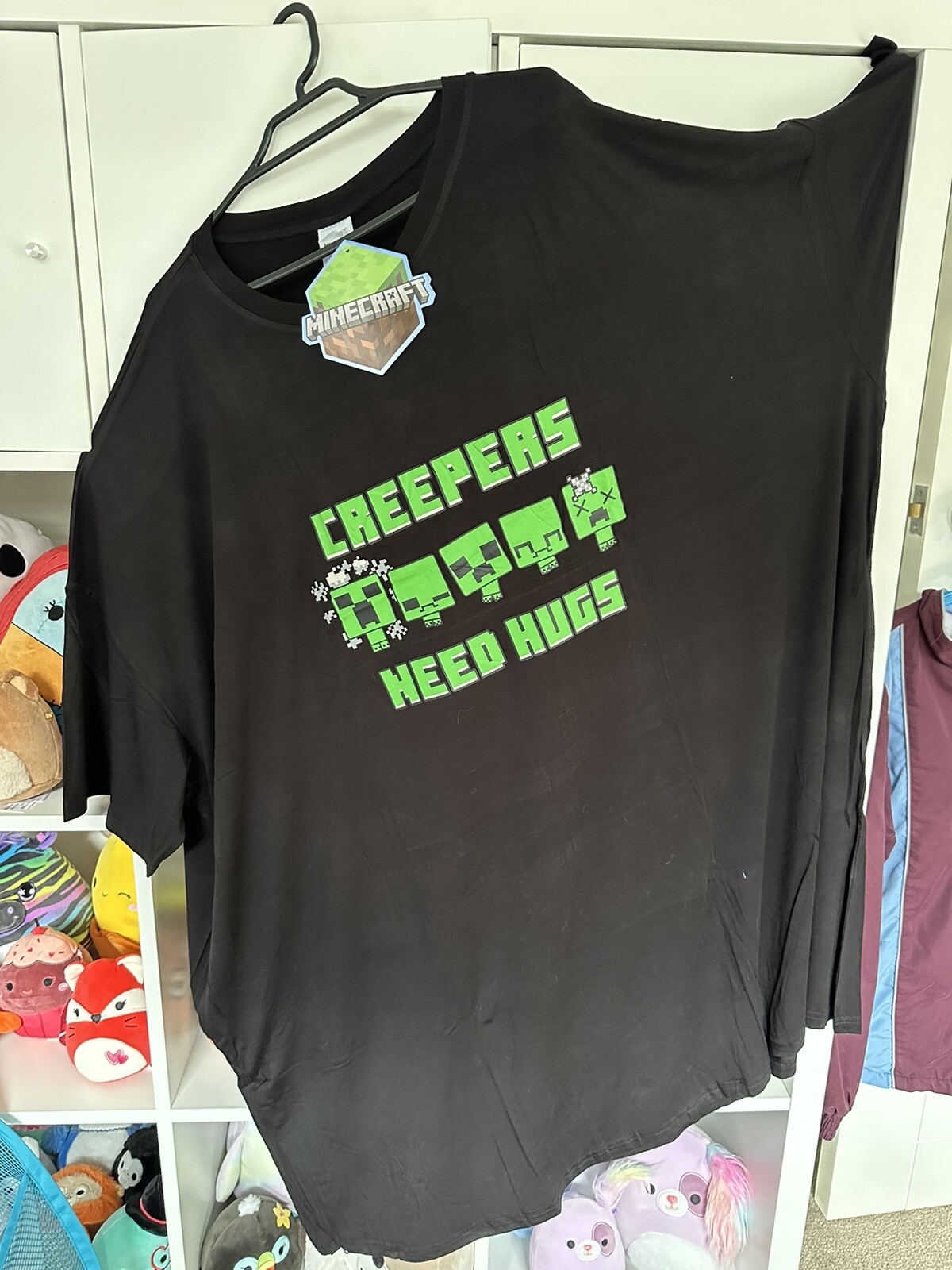 GENUINE OODIE SLEEP TEE Minecraft Creepers Need Hugs. BRAND NEW WITH