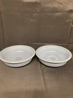 Vintage Fiestaware Fiesta Homer Laughlin 7 in Coupe Bowl Periwinkle Blue Set 2