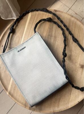 Jil Sander Authentic Schultertasche Woman Canvas Baumwolle Weiß Woman