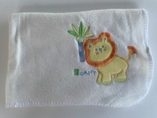 Special Delivery White Fleece Blanket Roarrr Baby Basics UK Lion