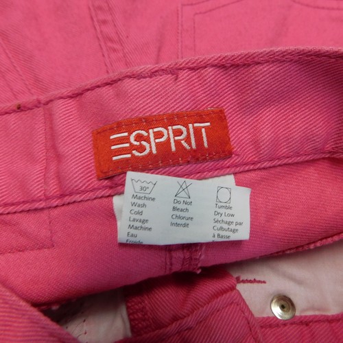Girl's Vintage 90s NOS Colored Denim Esprit Carpenter Jean Shorts 8, Pink #7069 - Picture 7 of 8