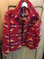 Vintage Justin Kraff Southwest Blanket Jacket Coat w/ Indian Head Buttons