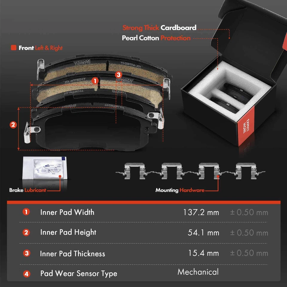 Front & Rear Disc Brake Rotors & Brake Pads for Suzuki SX4 07-13 SX4 Crossover - Image 4 of 4