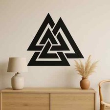 Valknut Wandtattoo – Wikinger Symbol der nordischen Mythologie als Wanddeko