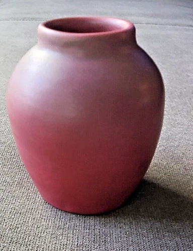 New ListingVan Briggle Vintage 4.75" Pottery Mulberry Glaze Vase Colorado ~ Signed