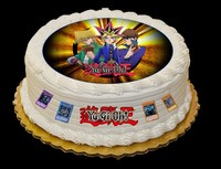 Yu-gi-oh 7.5 Inch Round With 8 Mini's Personalized Edib Yu-gi-oh 7.5 Inch Round With 8 Mini's Personalized Edib