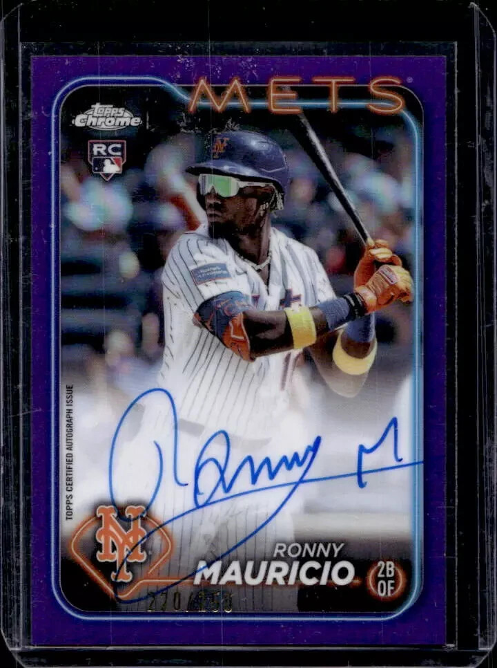 2024 Topps Chrome Ronny Mauricio Rookie Auto Purple Refractor RC #220/250 #RA-RM