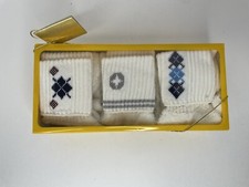 3 Pairs NOS Vintage 70's SPALDING Cuffed Anklet Socks Sz. 9 - 11 In Box