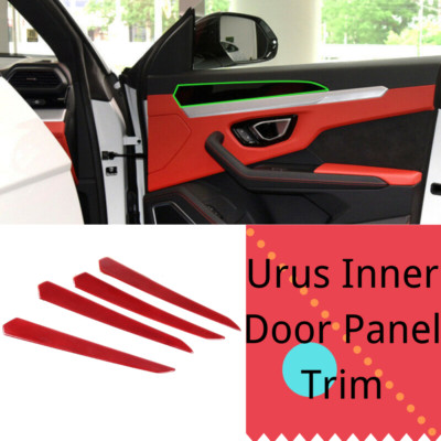 For Lamborghini Urus 2018-2021 Inner Door Panel Trim Real Red Carbon Fiber