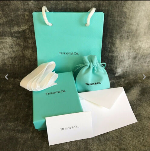 Tiffany & Co NEUF boîte bleue vide sac cadeau tissu de polissage emballage - Photo 1/38