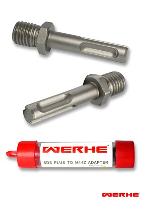 Werhe  Professional SDS Plus to M14 Adapter for Wire Brushes Disc Holder Plate