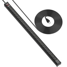 Long Heavy Duty Power Strip 24 Outlet Large Metal Power Strip Garage Workshop Co
