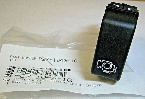 Plastic Dome Lamp Rocker Switch – Black, Replaces Kenworth P27-1040-10, Universal Fit