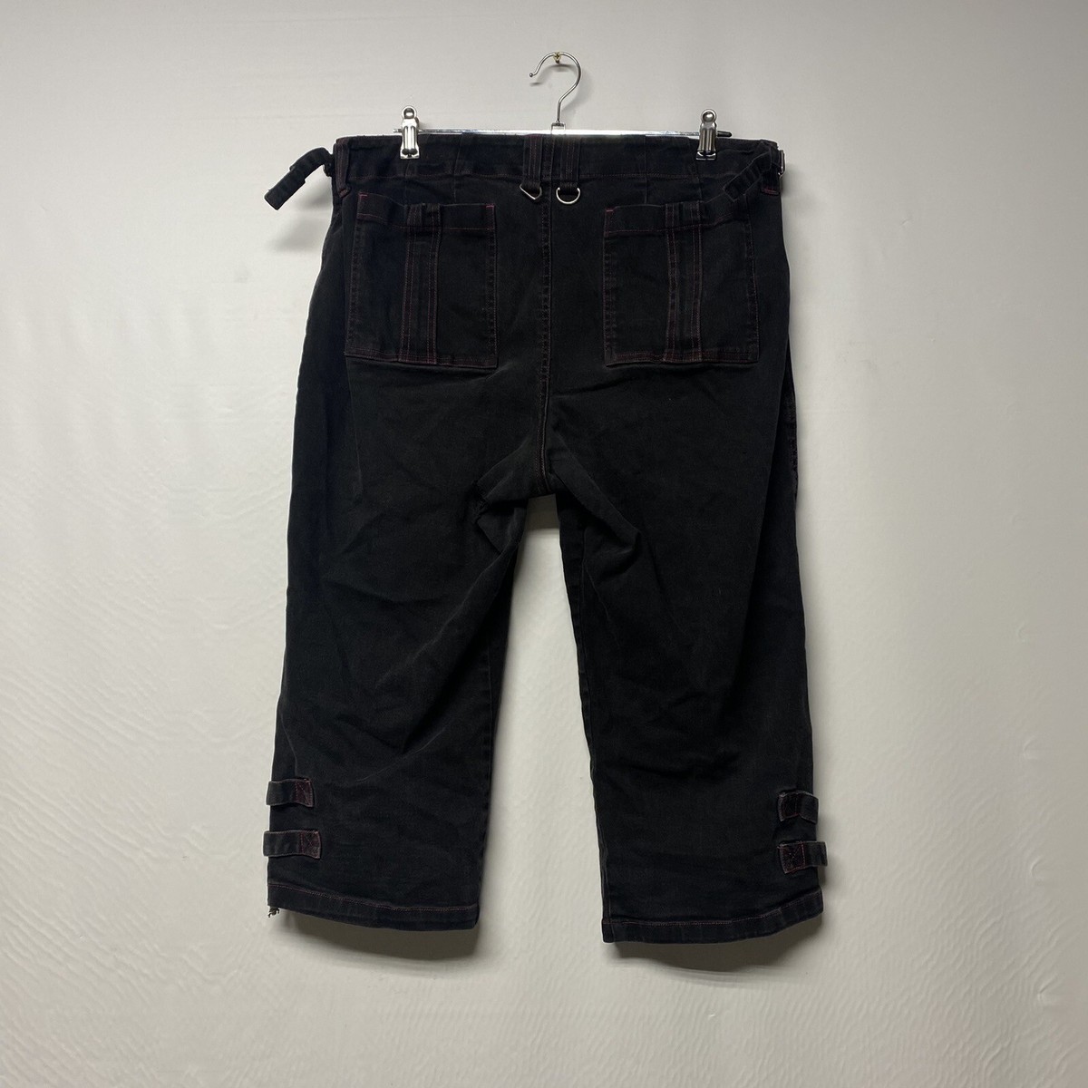 パンツ DAIRIKU Short Bondage Pressed Pants Tripp NYC VINTAGE BLACK PINK BONDAGE CAPRIS PANTS Women's Size 22