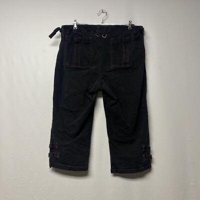 Tripp NYC VINTAGE BLACK PINK BONDAGE CAPRIS PANTS Women's Size 22