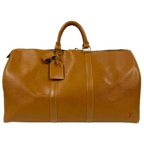 LOUIS VUITTON M Epi Keepall  Boston Bag Camel Brown Leather