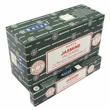 Satya Jasmine Incense Sticks Hand Rolled Masala Fragrance AGARBATTI 15x12 Pack