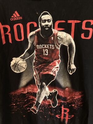 Houston Rockets Adidas Go To Tee Shirt Mens XXL Black NBA