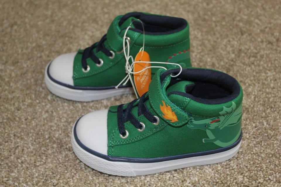 Zapatillas altas Gymboree Knights & Dragons zapatos para niños pequeños talla 8 nuevas con etiquetas raras Foto 3 de 4