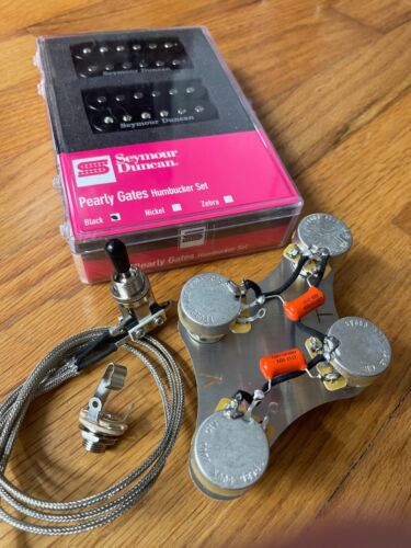 Seymour Duncan Pearly Gates Humbucker Pickups Black 50's Les Paul Wiring CTS Pot - Picture 1 of 9
