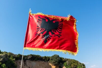 MADE IN ALBANIA Albanien Flagge Premium 90 x 150 cm