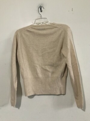 Drumohr 100% Pure Cashmere Scotland Size 42 Beige Cardigan Sweater