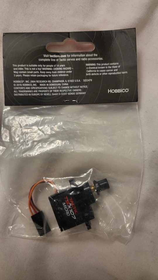 Tactic TSX107 Micro Servo Metal Gear 1BB w/ 25T Adapter TACM0107 - Image 3 of 3