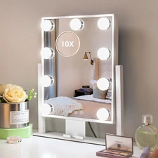 Makeup Mirror with Lights, 14" X 12" Vanity Mirror, Lighted Makeup Mirror with 3