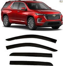 2018-2023 Tape-On Rain Guards Side Window Visor Deflectors Durable Tinted Shade