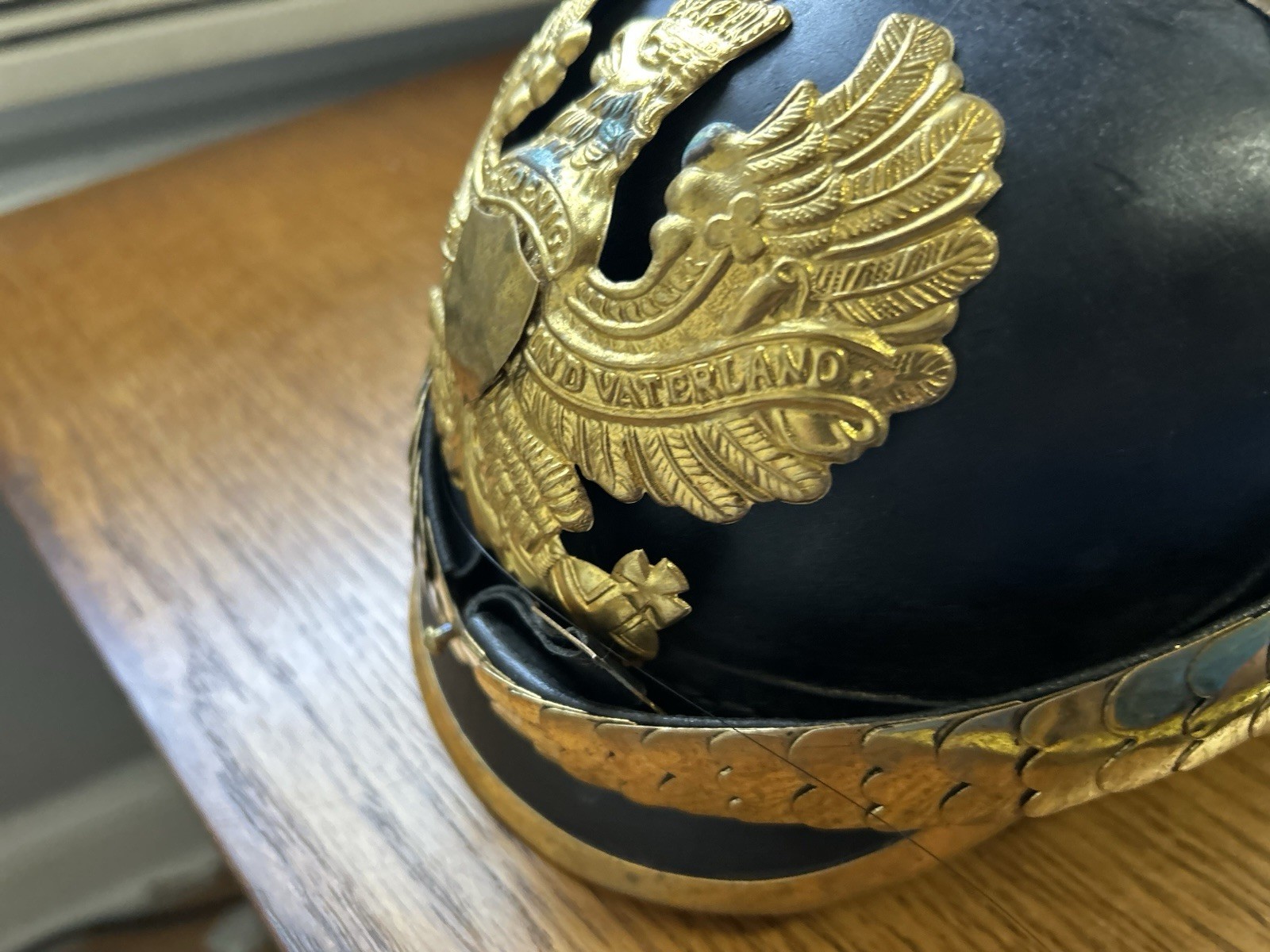 WWI Prussian Vintage Replica- Imperial German Officer’s Pickelhaube Helmet