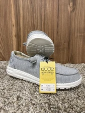 Size 8 | Hey Dude Women’s Wendy Shoes | Stretch Fleece Glacier Gray  | Loafers