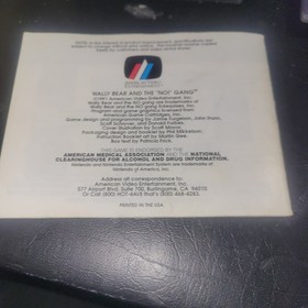 Wally Bear and the No Gang Nintendo NES Game With Manual Hard Case