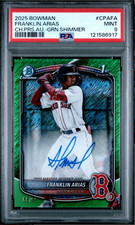 2025 Bowman Chrome 1st Franklin Arias Green Shimmer Auto /99 CPA-FA - PSA 9