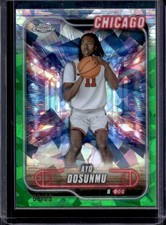 2024-25 Topps Chrome Sapphire Edition Ayo Dosunmu Green Refractor #/99 Bulls