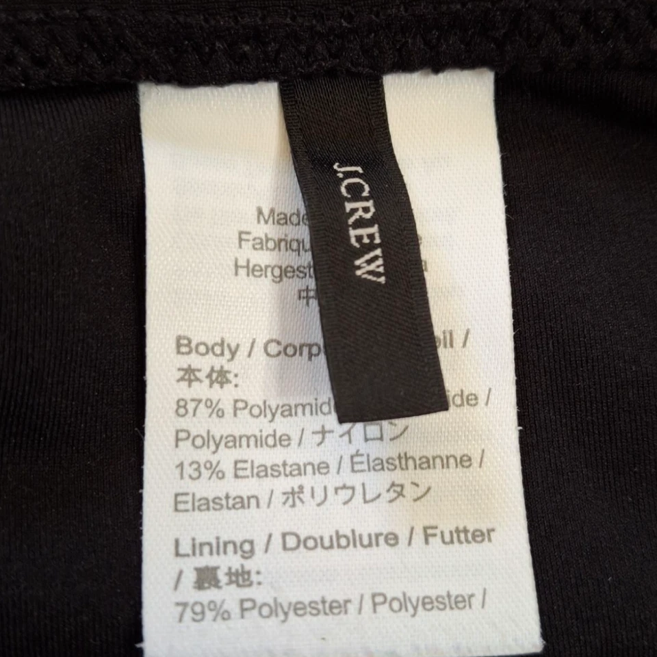 J. Traje de baño Crew talla grande negro sin tirantes de una pieza fruncido talla 20 Foto 3 de 4