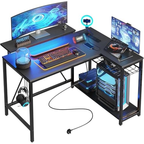 Bestier 106.5CM L-Shaped Gaming Desk with  Assorted colors , sizes 